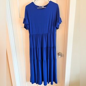 Elegant Blue Midi Dress